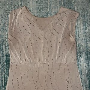 SPARKLY CREAM SLEEVELESS DRESS